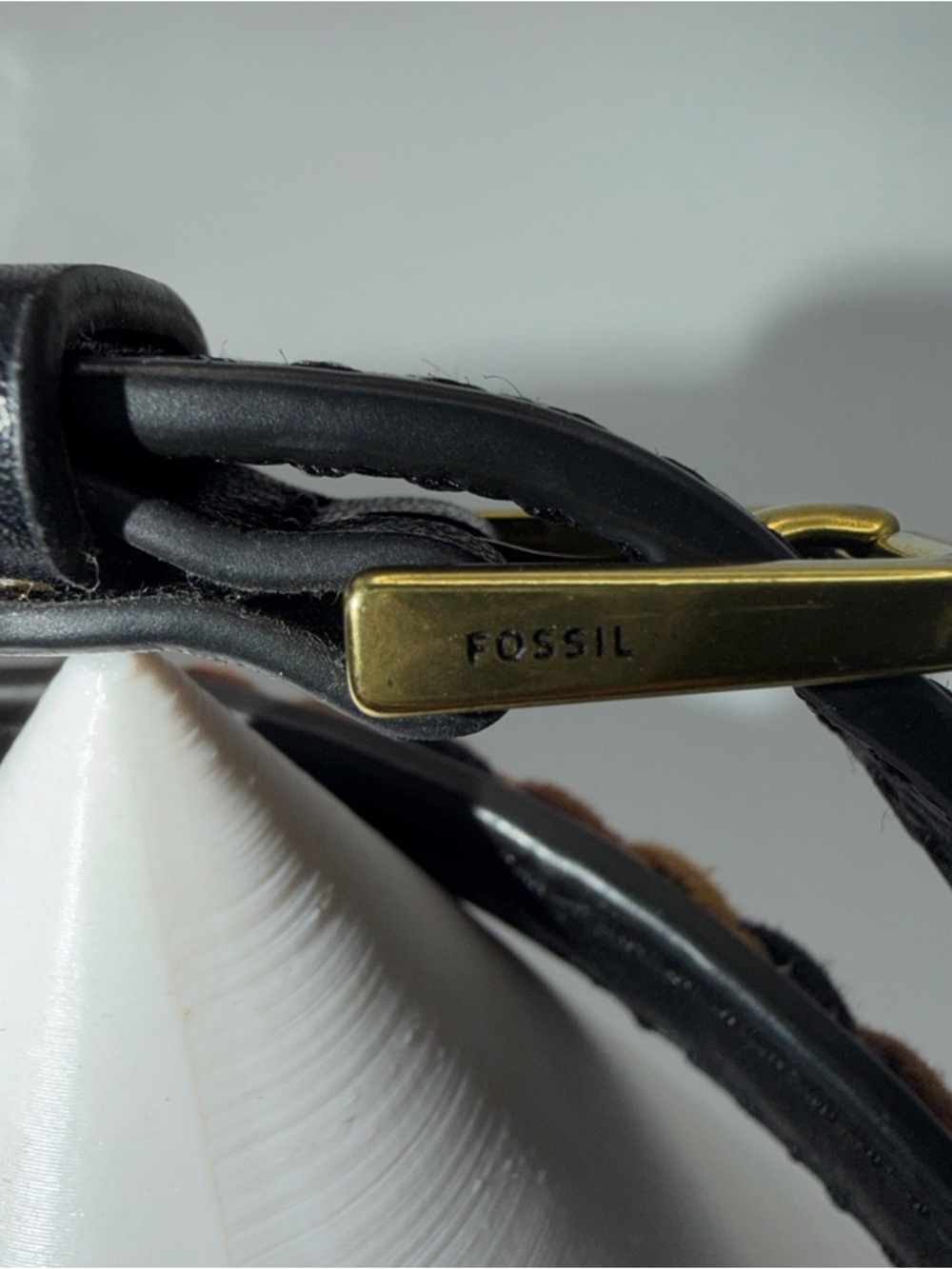 Fossil Braided BROWN LEATHER Crossbody Replacement Strap - Picture 8 of 15